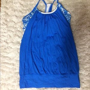 Blue and White Lululemon Tank/Sports Bra